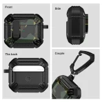 Camouflage Print Armor Case for AirPods Pro 2 USB-C 2 3, Cover for Apple Air Pod Pro 3