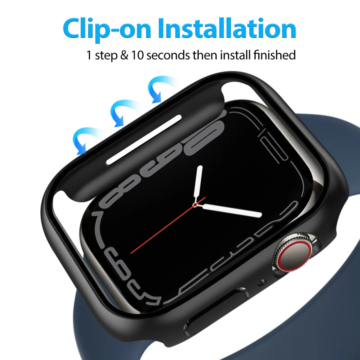 Double protection 2 in 1 PC case + Tempered glass full protective for your iPhone watch Apple watch 6 5 4 7