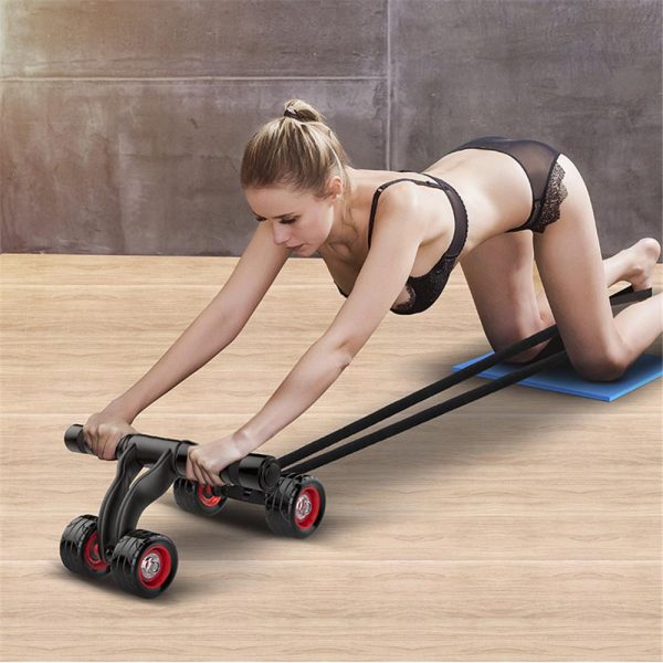 Innstar Ab Workout Equipment Automatic Rebound Abdominal Wheel Roller Trainer Workout Abdominal Roller Gym Wheel