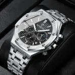 Top Brand BINBOND B0161 Casual Watch Men Luxury Luminous Wristwatch Stainless Steel Waterproof Men Date Calendar Clock