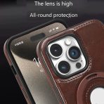 trending product 2024 magnetic ring holder kickstand pu leather back phone case cover for iphone 15 14 13 12 11 pro max