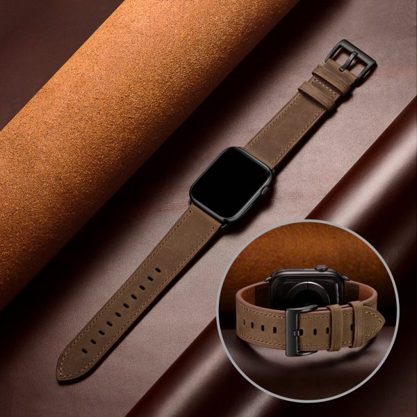 Watch Accessories Watchband 38mm 40mm 41mm Genuine Leather Smart Watch strap for Apple Watch series 7 6 5 4 42mm 44mm 45mm band