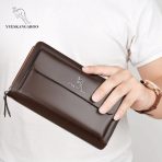 YUESKANGAROO Double Zipper Men Clutch Bag