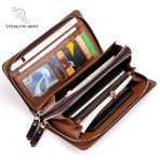 YUESKANGAROO Double Zipper Men Clutch Bag