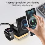 2024 Magnetic Wireless Charging Station Fast 15w 3 in 1 Wireless charger for iPhone 16 Pro Max 15 14 13 12 Apple Watch Airpods