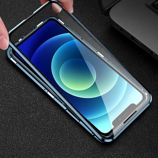 Full Protection HD Screen Tempered Glass Backpanel Alloy Frame Shockproof Phone Case For iPhone 13 Mini 14 15 ProMax 12 11 16