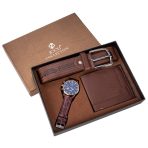 Men's Gift Set Exquisite Packaged Watch + Wallet +set Combination Set Foreign Trade Hot-money Creative Cotton PU Opp Bag Short