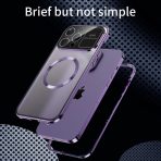 For iPhone 15 14 Plus 13 12 Pro Max Aluminum Alloy Frame Screen Tempered Glass 360 Degree Protection Magnetic Phone Case