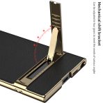 High quality Electroplated leather Phone Case for Samsung S24 Plus S24 Ultra shockproof Cover adjustable holder